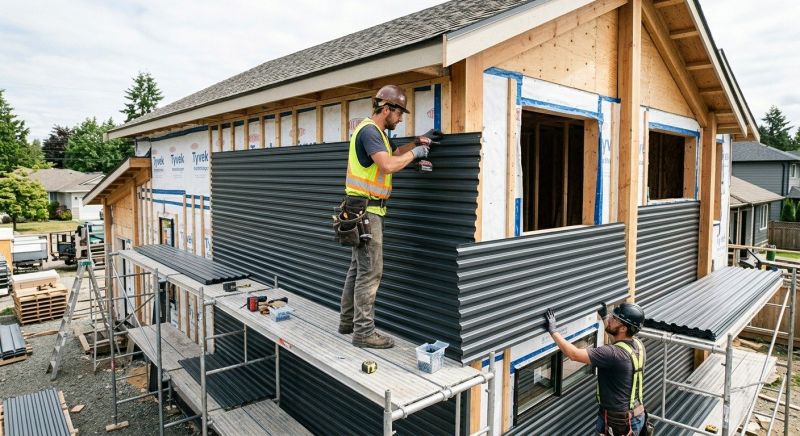 Metal Siding Installation project example